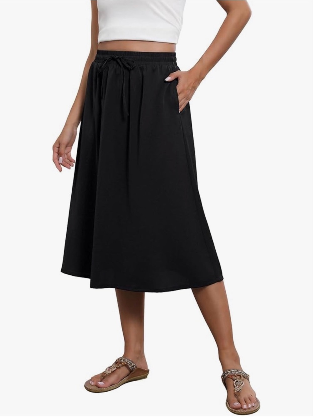 NWT Flowy Black Skirt